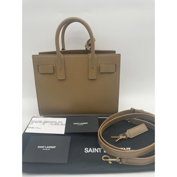 $2600 BRAND NEW SAINT LAURENT YSL NANO SAC DE JOUR LEATHER TOTE SHOULDER BAG! - Picture 8 of 15